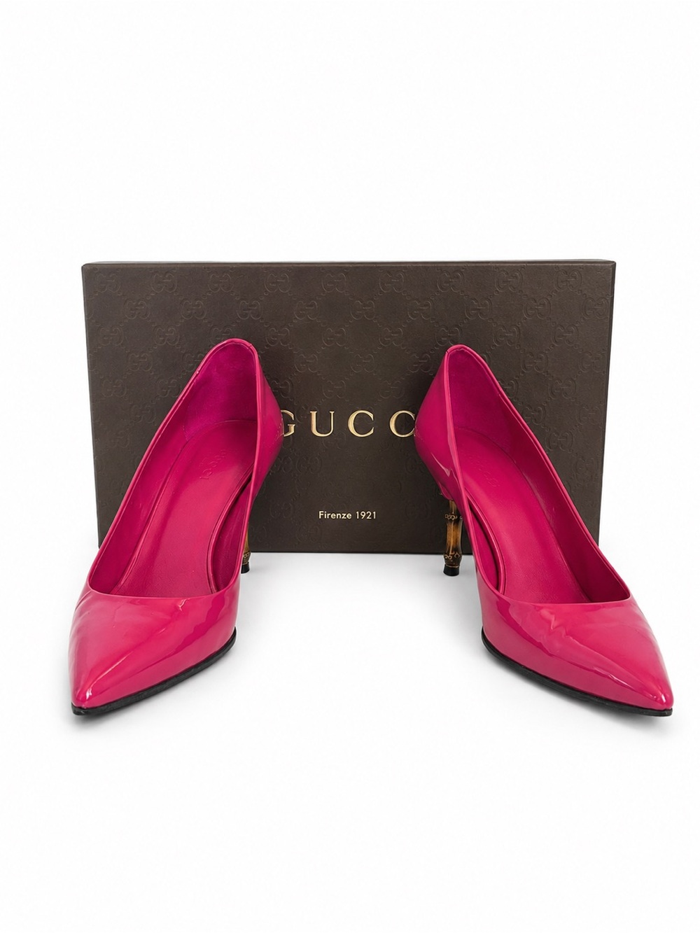 Gucci Hot Pink Patent Leather Pointed Toe Pumps